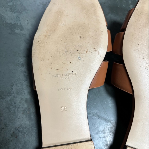 Saint Laurent Tribute Mules in Smooth Leather - Picture 6 of 11